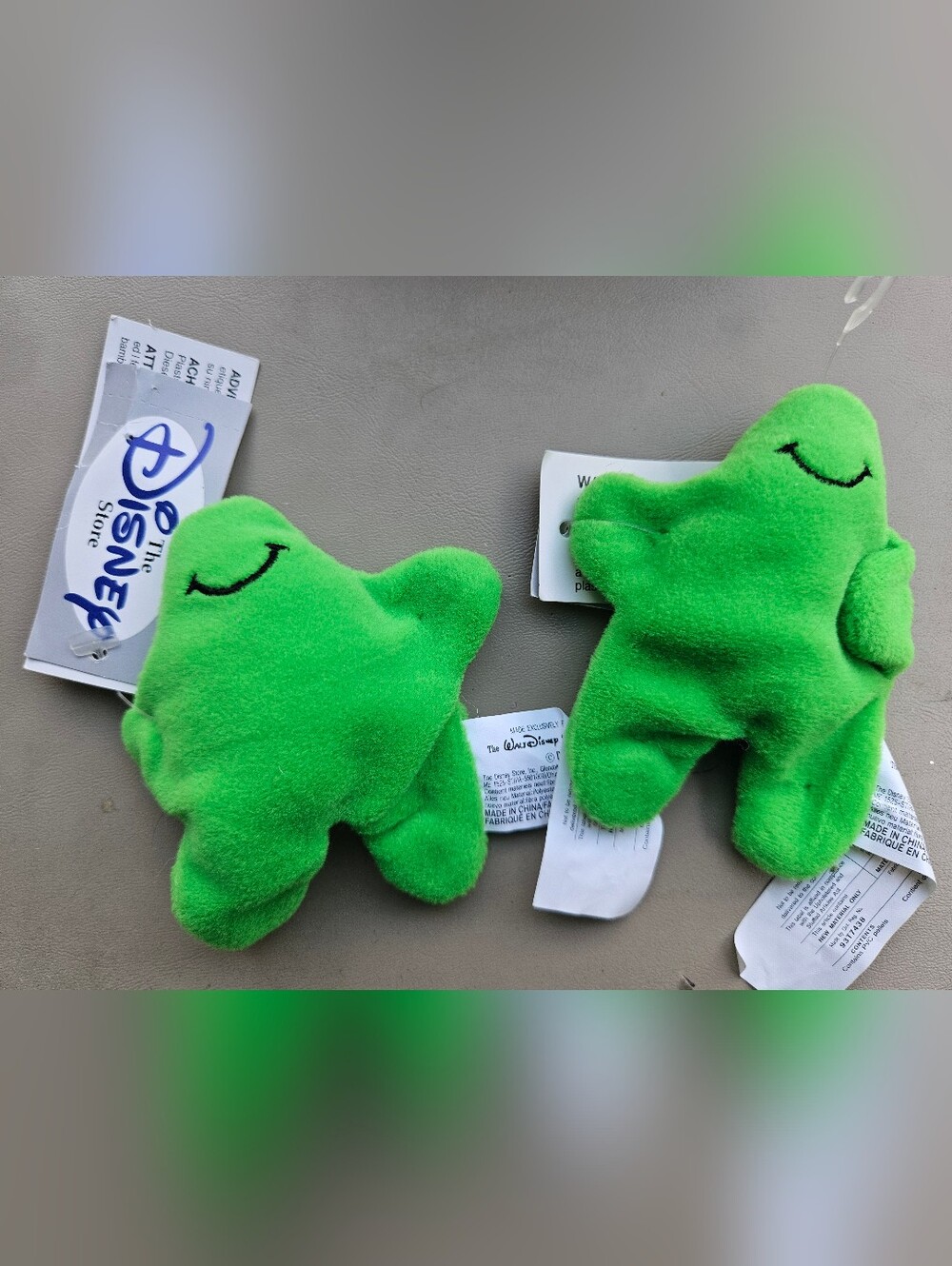 Bright Green Plush Star Pair - Soft Fleece Toy